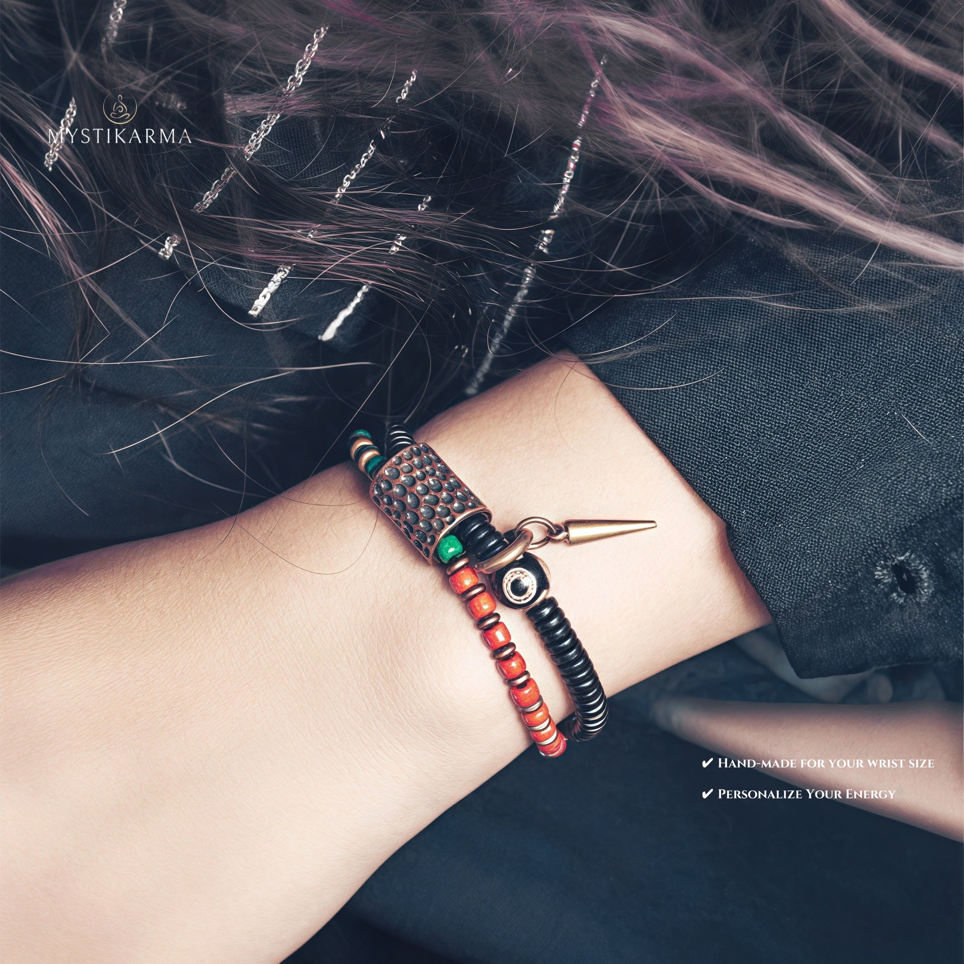 Two-Tone Bead Bracelet