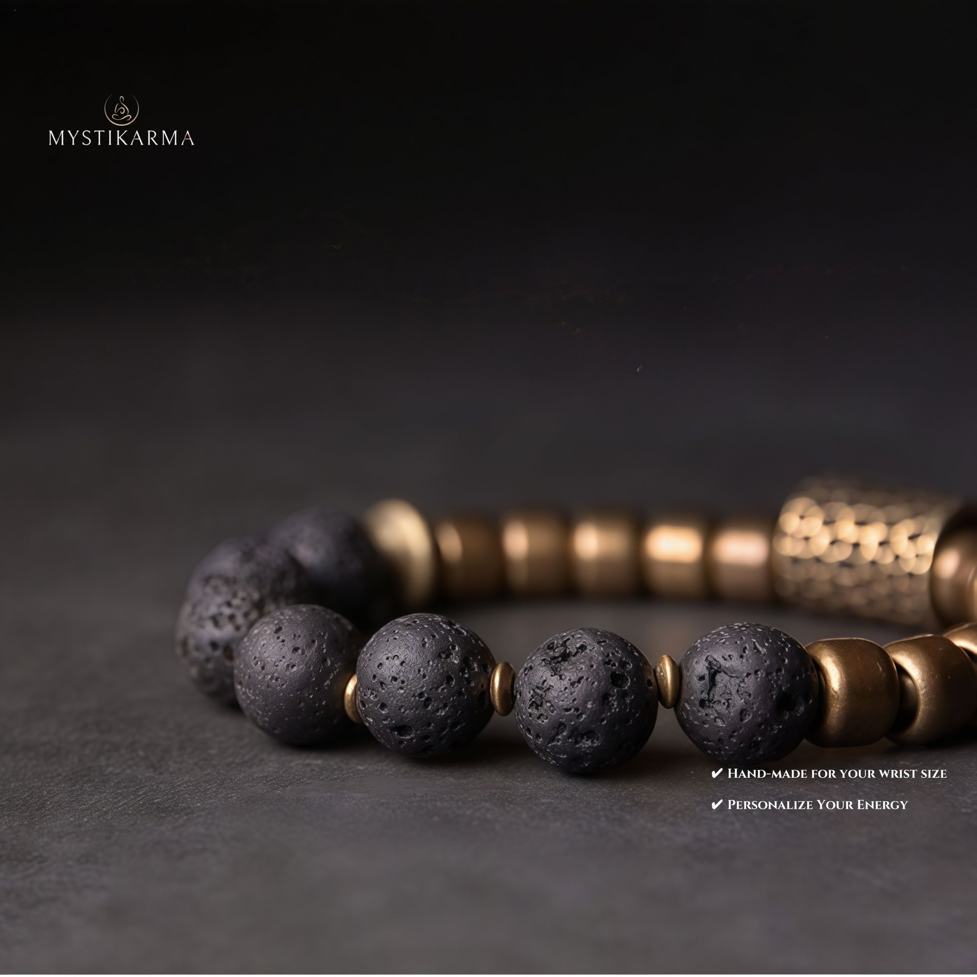 Volcanic Stone & Brass