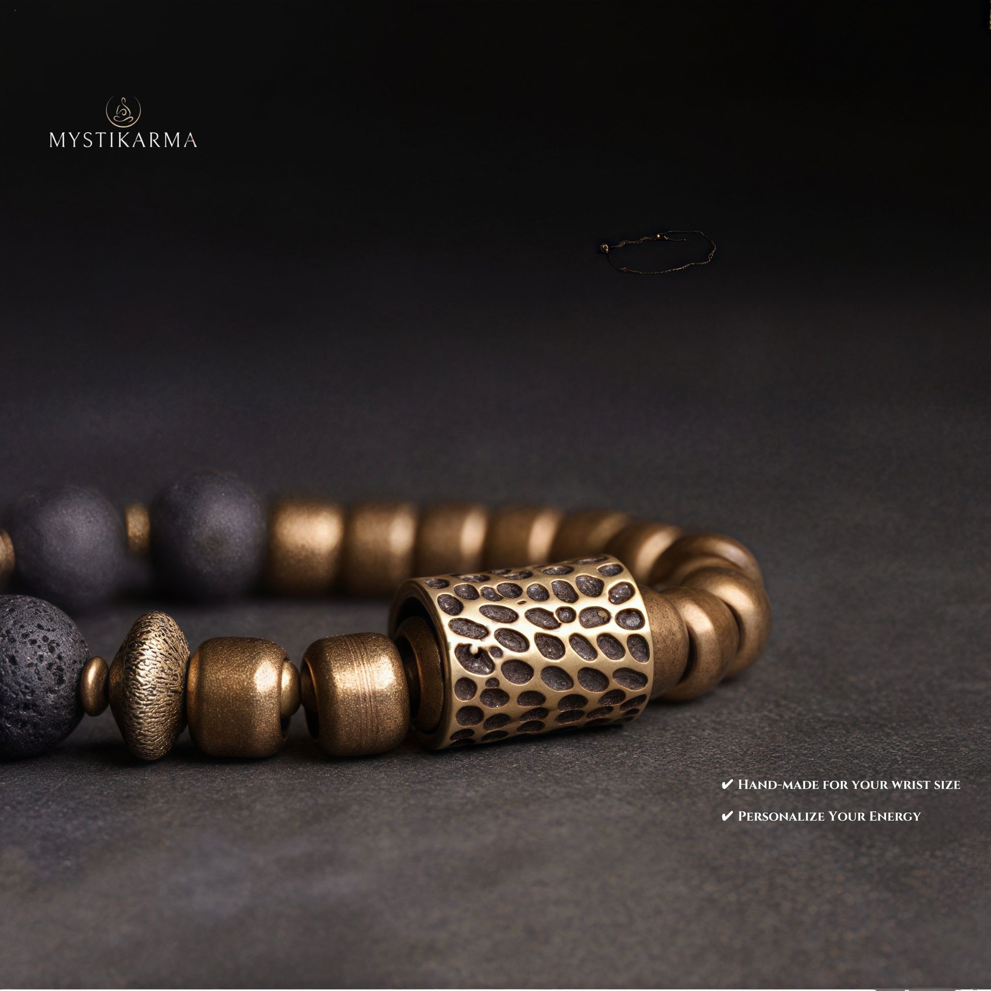 Volcanic Stone & Brass