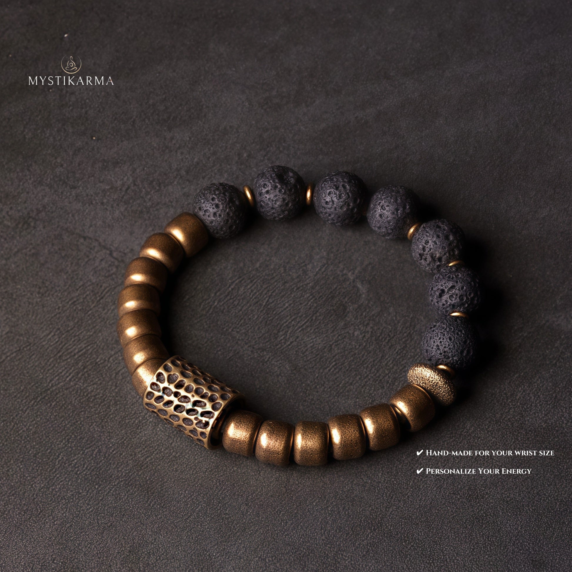 Volcanic Stone & Brass