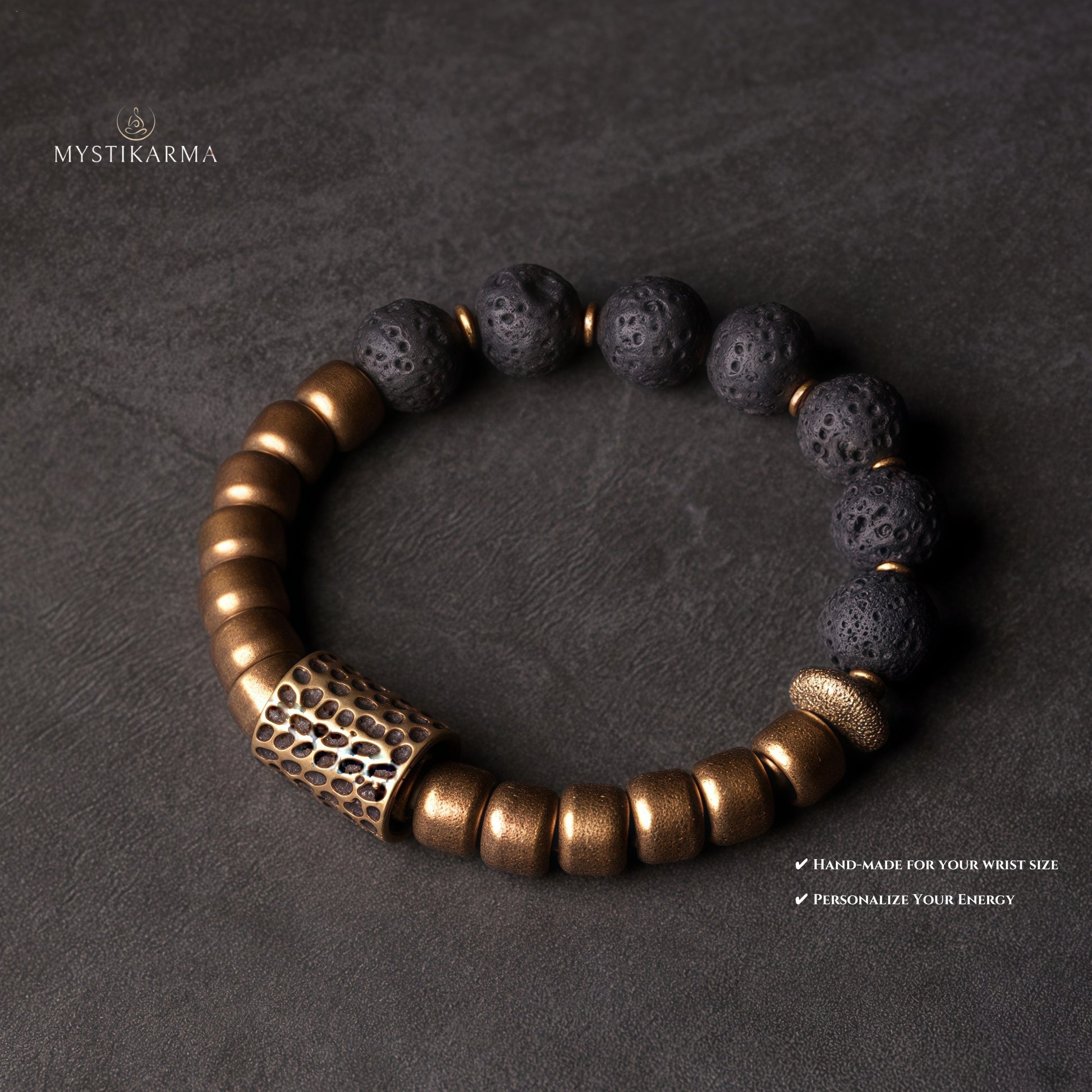 Volcanic Stone & Brass Brass Volcano A