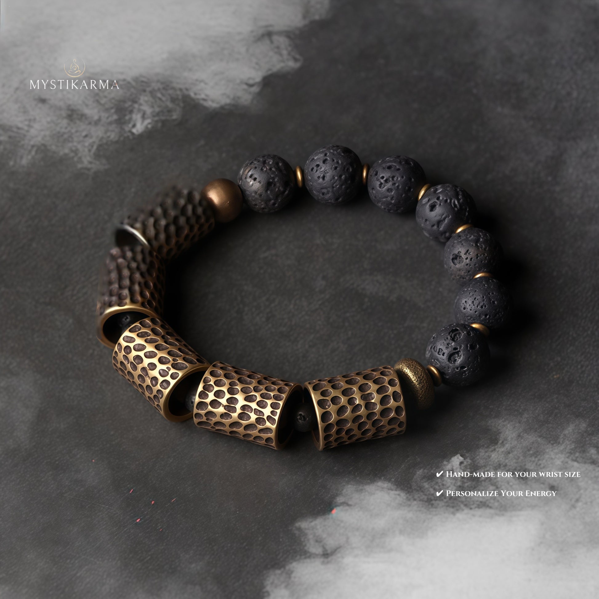 Volcanic Stone & Brass Brass Volcano B