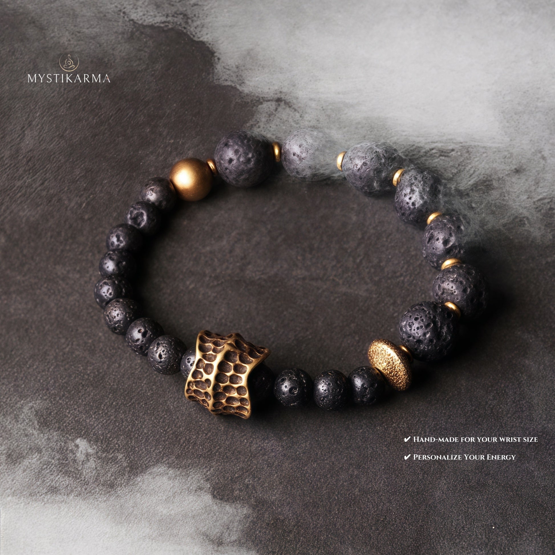 Volcanic Stone & Brass Brass Volcano C