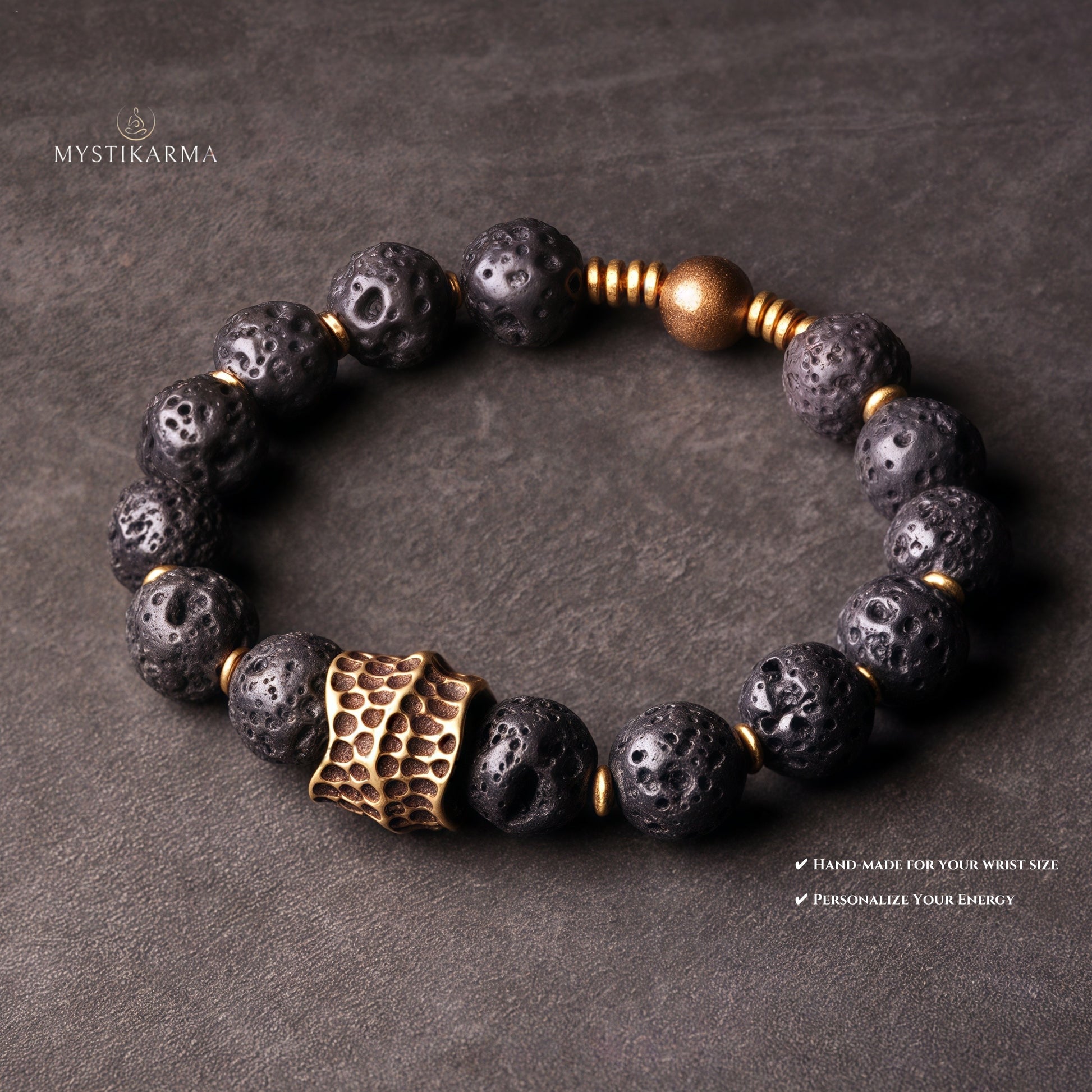 Volcanic Stone & Brass Brass Volcano D