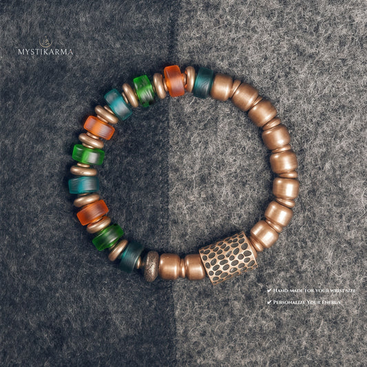 Ancient Glazed Beads Bracelet