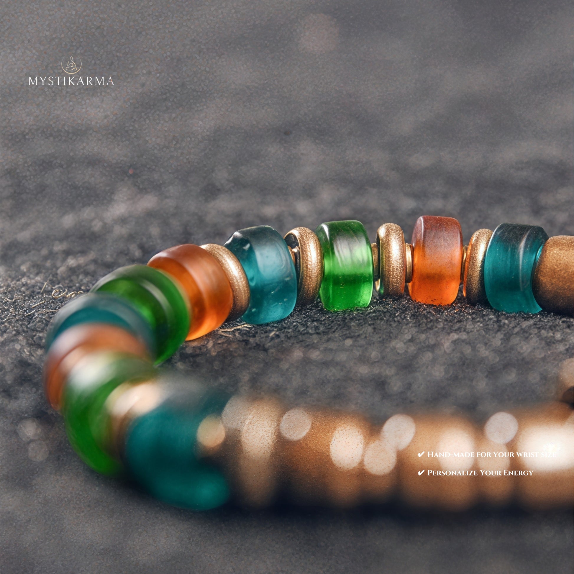 Ancient Glazed Beads Bracelet