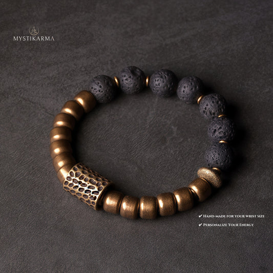 Volcanic Stone & Brass Brass Volcano A